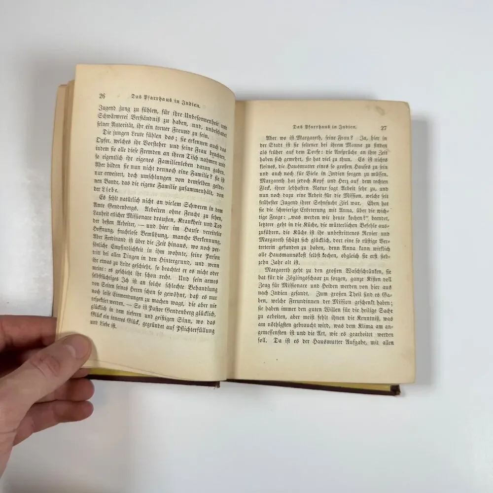 The Parsonage in India Antique book German Language